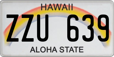 HI license plate ZZU639