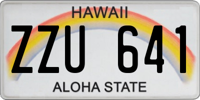 HI license plate ZZU641