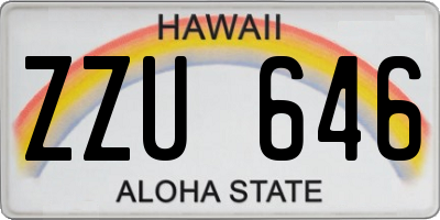 HI license plate ZZU646