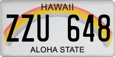 HI license plate ZZU648