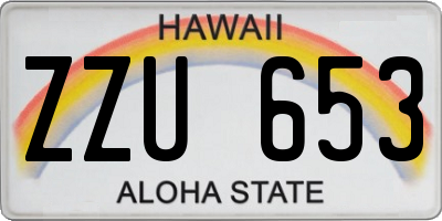 HI license plate ZZU653