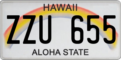 HI license plate ZZU655