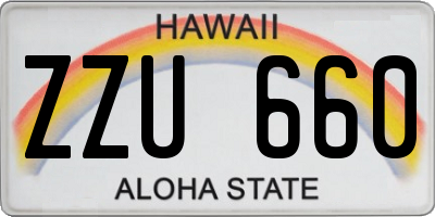 HI license plate ZZU660