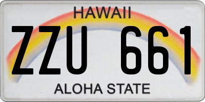 HI license plate ZZU661