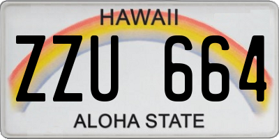 HI license plate ZZU664