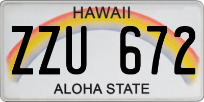 HI license plate ZZU672