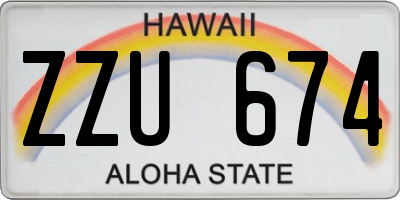 HI license plate ZZU674