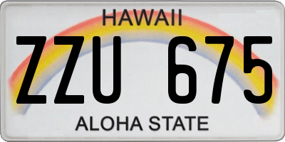 HI license plate ZZU675