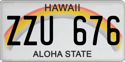 HI license plate ZZU676