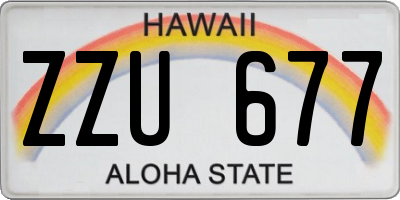 HI license plate ZZU677