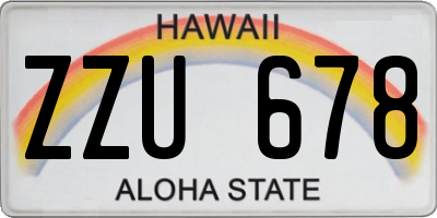 HI license plate ZZU678