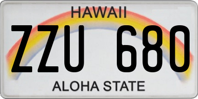 HI license plate ZZU680