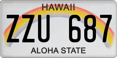 HI license plate ZZU687