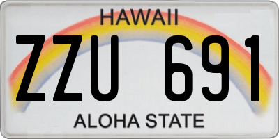 HI license plate ZZU691