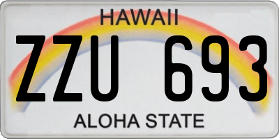 HI license plate ZZU693