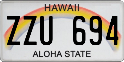 HI license plate ZZU694