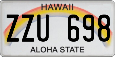 HI license plate ZZU698