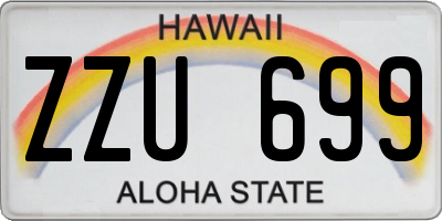 HI license plate ZZU699