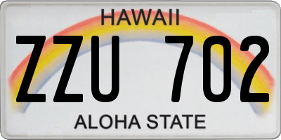 HI license plate ZZU702