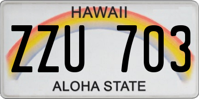 HI license plate ZZU703