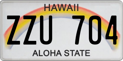 HI license plate ZZU704