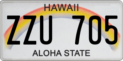 HI license plate ZZU705