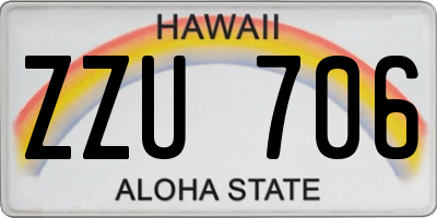 HI license plate ZZU706