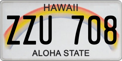 HI license plate ZZU708