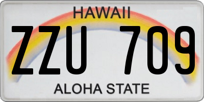 HI license plate ZZU709