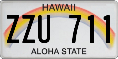 HI license plate ZZU711