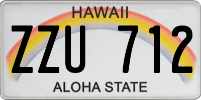 HI license plate ZZU712