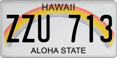 HI license plate ZZU713