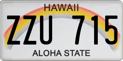 HI license plate ZZU715