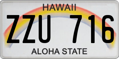 HI license plate ZZU716