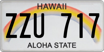 HI license plate ZZU717