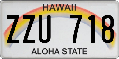 HI license plate ZZU718