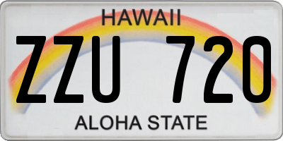 HI license plate ZZU720