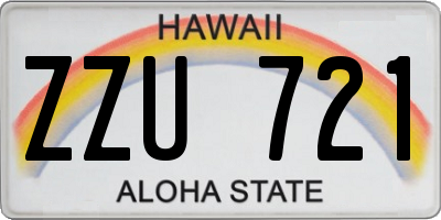 HI license plate ZZU721