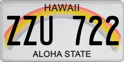 HI license plate ZZU722