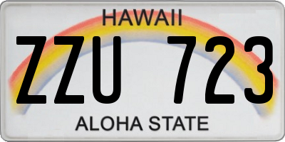 HI license plate ZZU723