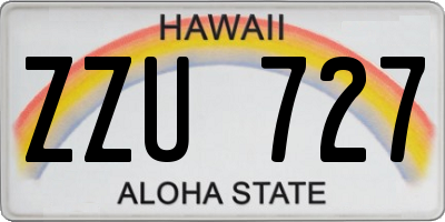 HI license plate ZZU727