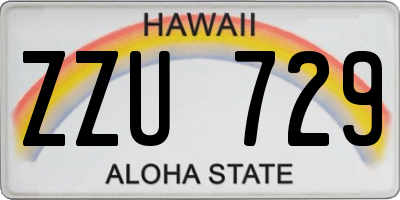 HI license plate ZZU729