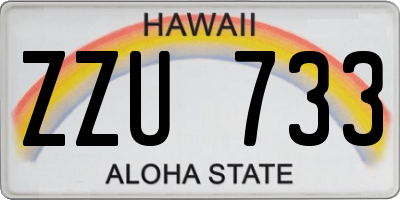 HI license plate ZZU733