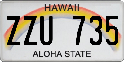 HI license plate ZZU735