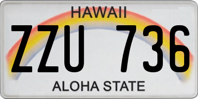 HI license plate ZZU736