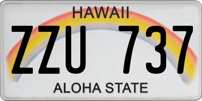 HI license plate ZZU737