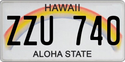 HI license plate ZZU740