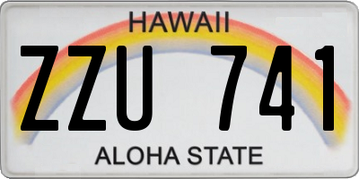 HI license plate ZZU741