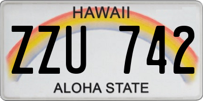 HI license plate ZZU742