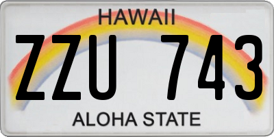 HI license plate ZZU743